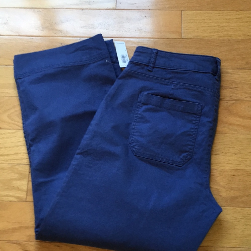 Old Navy Wide Leg Chino Blue Sz 8 NWT
